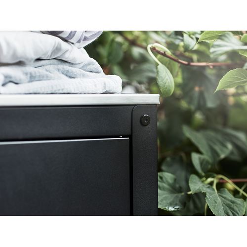 IKEA - GRILLSKAR, dış mekan lavabo dolabı, paslanmaz çelik-siyah, 86x61 cm