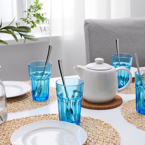 IKEA - POKAL, glass set, blue, 35 cl
