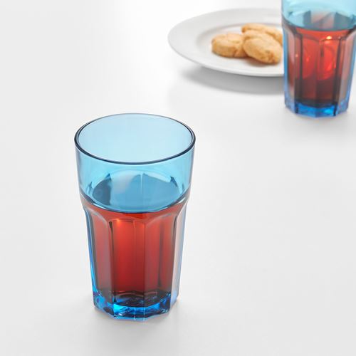 IKEA - POKAL, glass set, blue, 35 cl