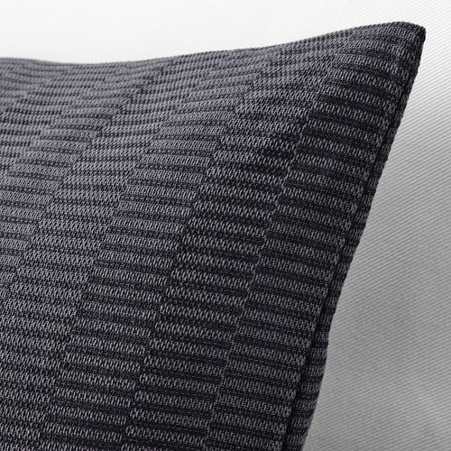 IKEA - PLOMMONROS, lace pillow cover, dark grey/grey, 50x50 cm