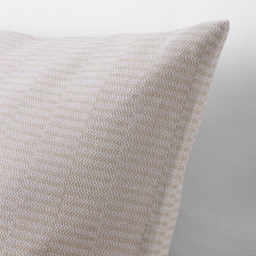 IKEA - PLOMMONROS, lace pillow cover, beige-white, 50x50 cm