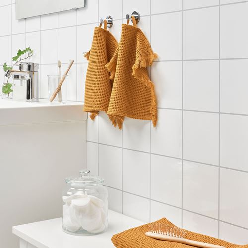 IKEA - VALLASAN, hand towel, dark yellow, 30x30 cm