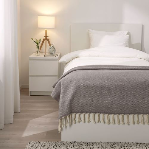 IKEA - ULLTISTEL, throw, grey/white, 130x170 cm