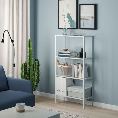 IKEA - BAGGEBO, shelving unit, white, 60x25x116 cm