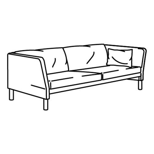 IKEA - BACKSALEN, frame for 3-seat sofa