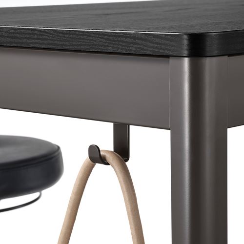 IKEA - IDASEN, desk, black/dark grey, 140x70x105 cm