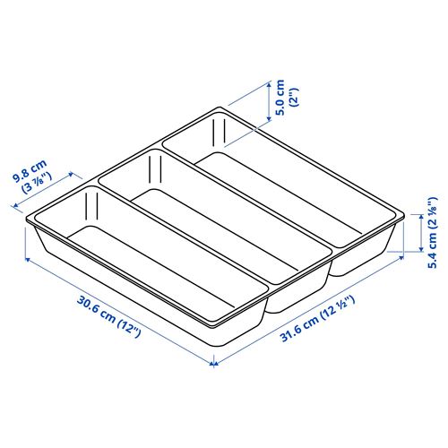 IKEA - UPPDATERA, drawer organizer, white, 32x31 cm