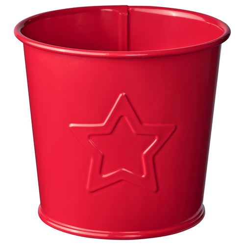 IKEA - VINTER, steel plant pot, red, 9 cm
