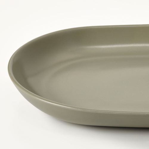 IKEA - FARGKLAR, platter, matt green, 36x22 cm