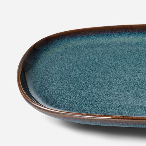 IKEA - GLADELIG, serving plate, blue, 31x19 cm