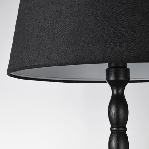 IKEA - KINNAHULT, yer lambası, siyah-dişbudak, 150 cm