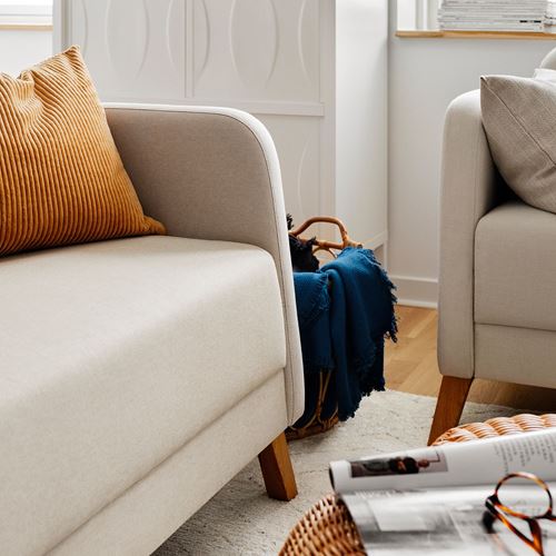 IKEA - LINANAS, 2-seat sofa, vissle beige