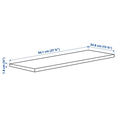 IKEA - KOMPLEMENT, raf, koyu gri, 100x35 cm