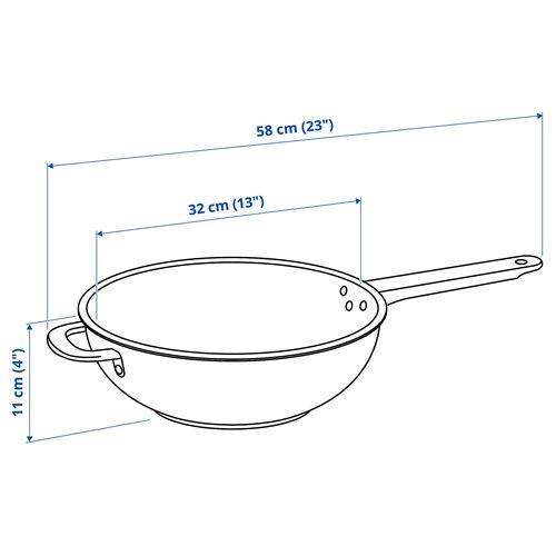 IKEA - IKEA 365+, wok tava, yapışmaz kaplama-paslanmaz çelik, 32 cm