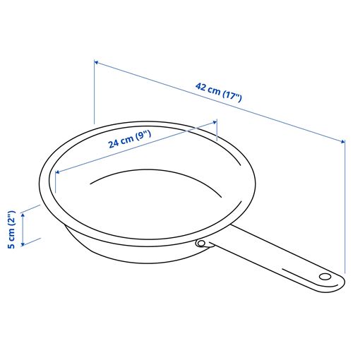 IKEA - IKEA 365+, kızartma tavası, yapışmaz kaplama-paslanmaz çelik, 24 cm