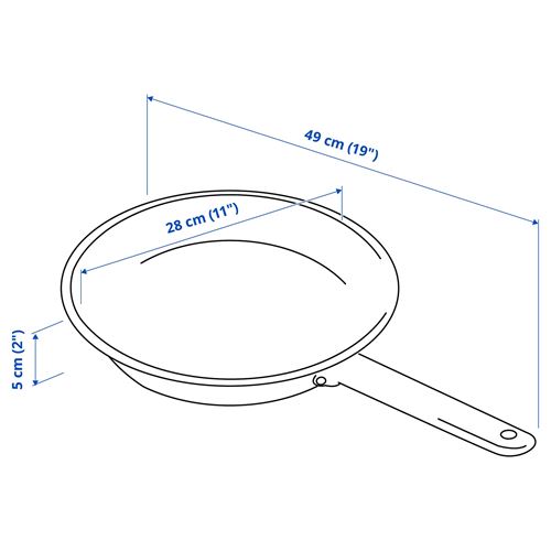 IKEA - IKEA 365+, kızartma tavası, yapışmaz kaplama-paslanmaz çelik, 28 cm