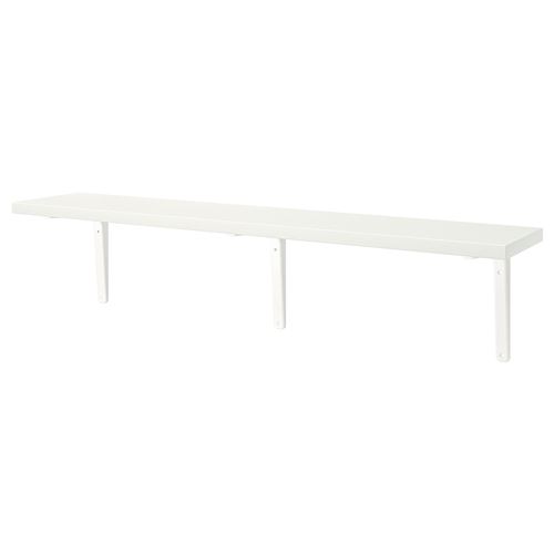 IKEA - BERGSHULT/TOMTHULT, wall shelf, white, 120x20 cm