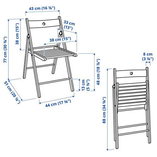 IKEA - FRÖSVI, katlanır sandalye, beyaz