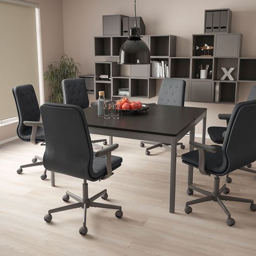 IKEA - MULLFJALLET, office chair, naggen dark grey