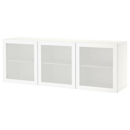 IKEA - BESTA, wall cabinet, white, 180x42x64 cm