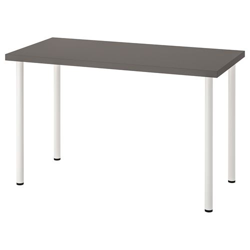 LAGKAPTEN/ADILS dark grey-white 120x60 cm desk - 09416448 | IKEA
