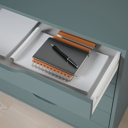 IKEA - ALEX, storage unit, grey-turquoise, 67x66 cm