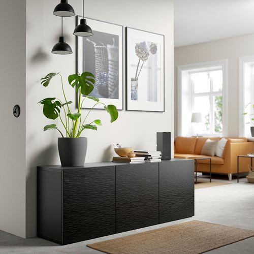 IKEA - LAXVIKEN, door, black, 60x64 cm
