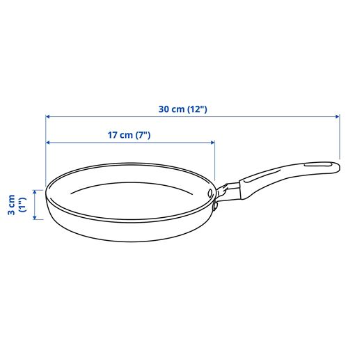 IKEA - HEMLAGAD, kızartma tavası, gri, 17 cm