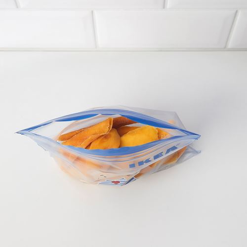 IKEA - ISTAD, resealable bag, blue-patterned, 1 l