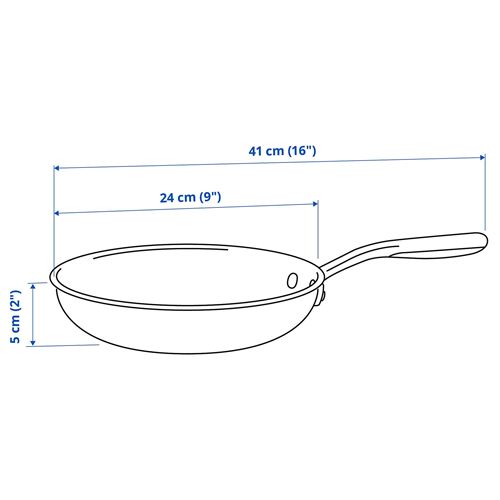 IKEA - SENSUELL, frying pan, stainless steel, 24 cm