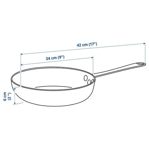 IKEA - VARDAGEN, carbon steel pan, carbon steel, 24 cm