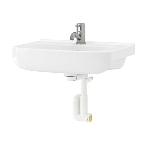 IKEA - BJÖRKAN/RANNILEN/PILKAN, sifonlu lavabo, beyaz, 54x40 cm