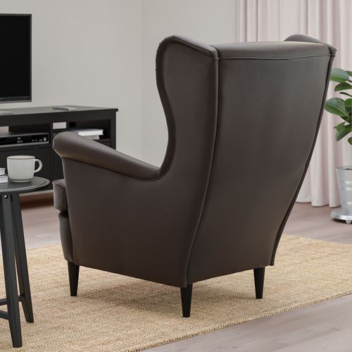 IKEA - STRANDMON, wing chair, grann-bomstad dark brown