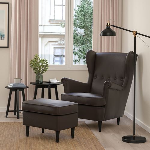 IKEA - STRANDMON, wing chair, grann-bomstad dark brown