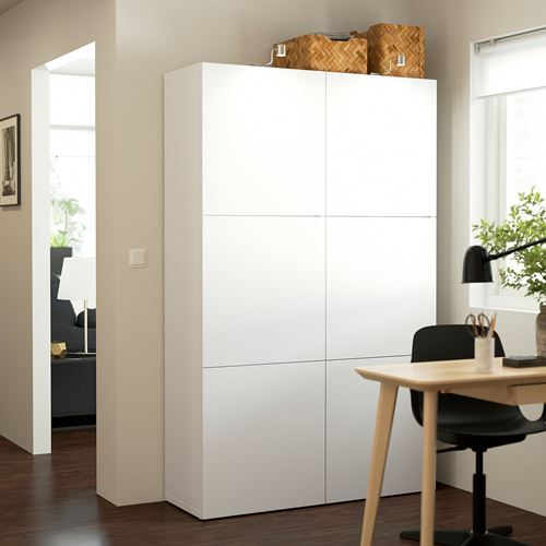 IKEA - BESTA, storage combination, white, 120x40x192 cm