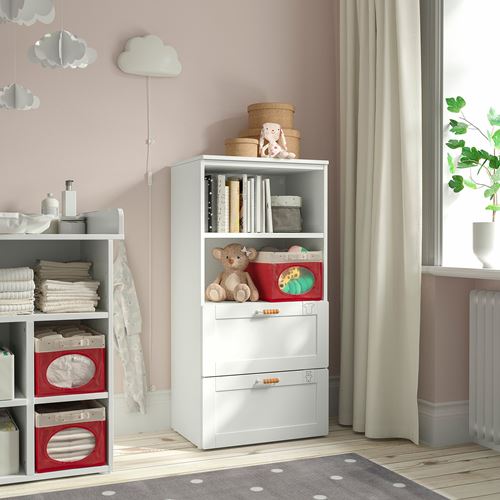 IKEA - PLATSA/SMASTAD, children's chest of drawers, white-frame, 60x42x123 cm