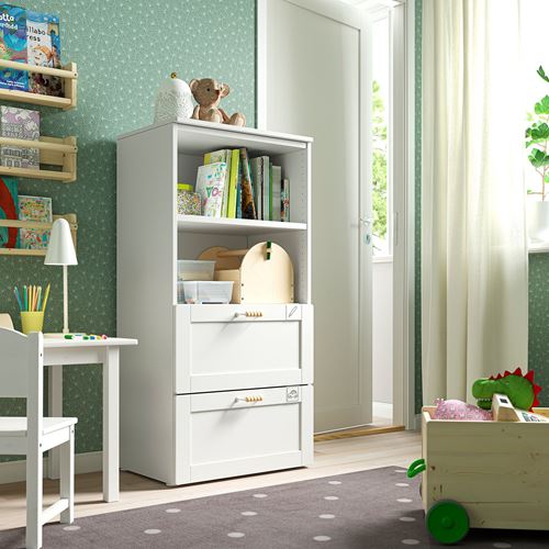 IKEA - PLATSA/SMASTAD, children's chest of drawers, white-frame, 60x42x123 cm