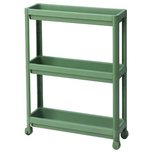 IKEA - VESKEN, serving table, green, 54x18x71 cm