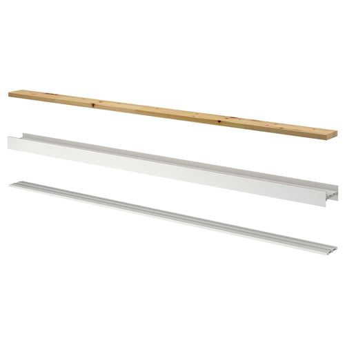 IKEA - SKYTTA, sliding door rail for walk-in wardrobe, white, 12.2x200 cm