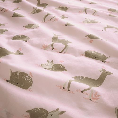 IKEA - TROLLDOM, quilt cover/pillowcase for cot, pink, 110x125/35x55 cm