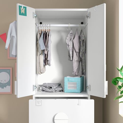 IKEA - SMASTAD, children's wardrobe, white, 60x57x196 cm