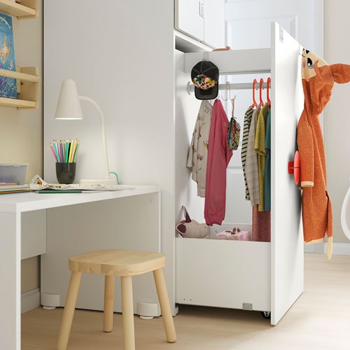 IKEA - SMASTAD, children's wardrobe, white, 60x57x196 cm