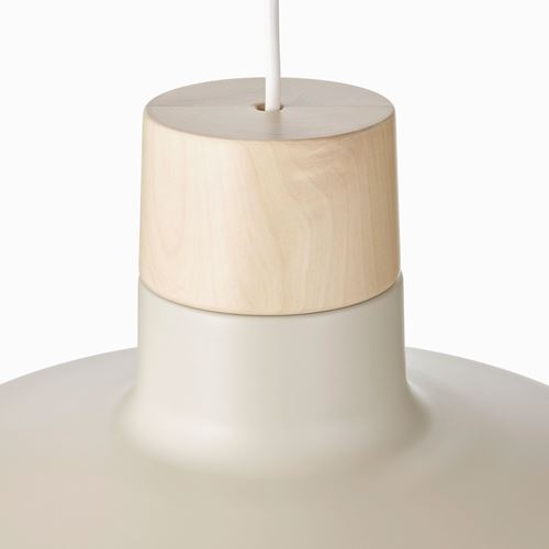 IKEA - BUNKEFLO, pendant lamp, beige-birch, 36 cm