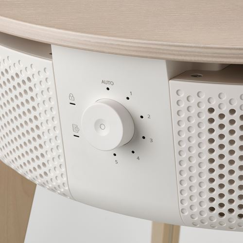 IKEA - STARKVIND, table with air purifier, oak veneer-white, 54x55 cm