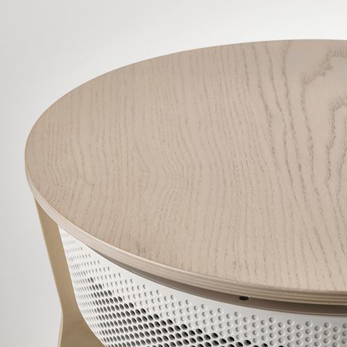 IKEA - STARKVIND, table with air purifier, oak veneer-white, 54x55 cm