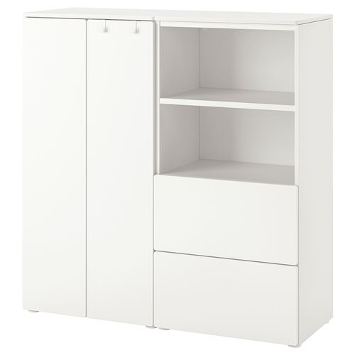 IKEA - SMASTAD, children's wardrobe, white/white, 120x42x123 cm