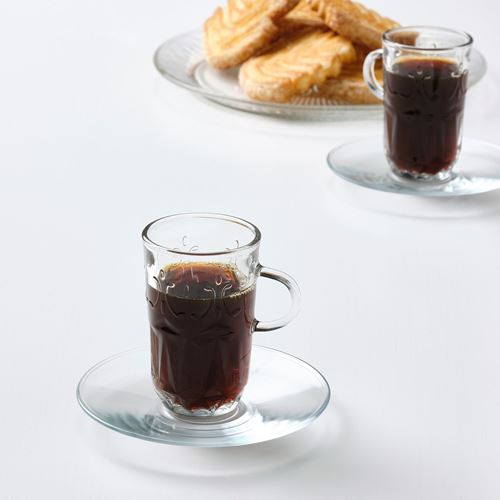 IKEA - SALLSKAPLIG, coffee cup set, glass, 7 cl