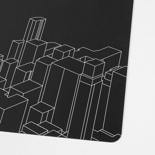 IKEA - LANESPELARE, oyun mouse pedi, siyah, 90x40 cm