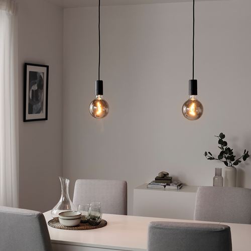 IKEA - MOLNART, LED bulb E27, grey glass