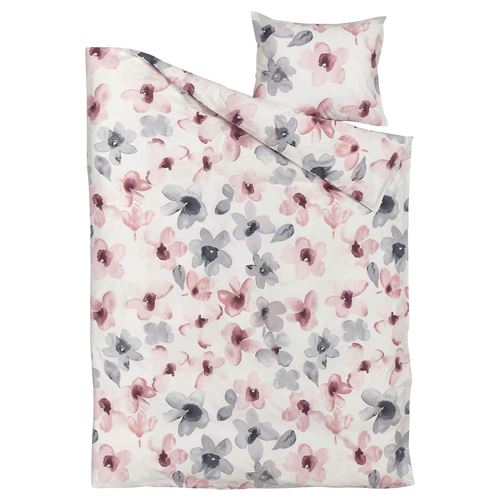 IKEA - LAPPNYCKLAR, single duvet cover sets, white/multicolour, 150x200/50x60 cm